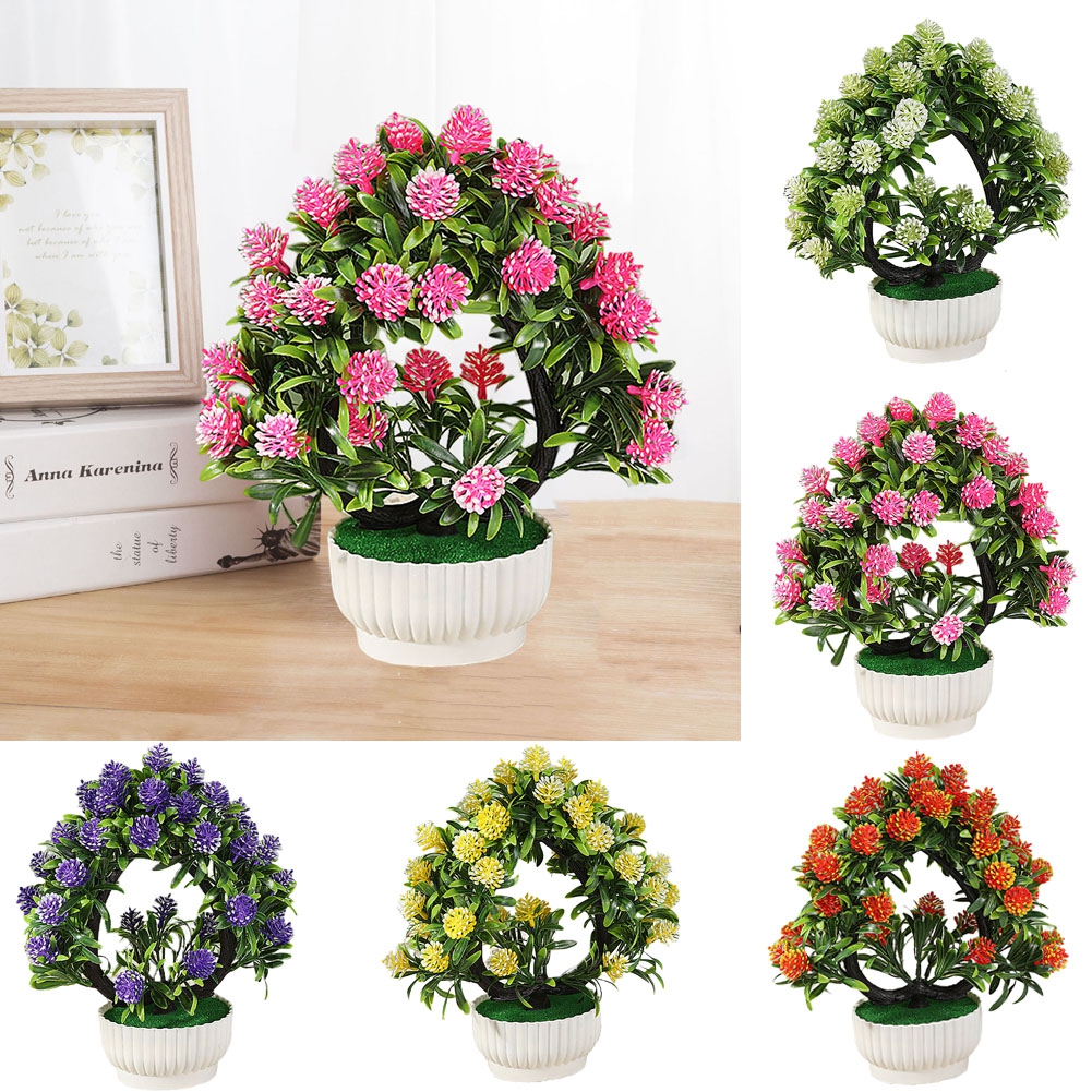 LINASHI Cute Fake Plants, Mini Simulation Little Tomato Potted Plant