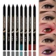 thumbnail image 3 of Lápiz delineador de ojos resistente al agua, rotativo de larga duración, cosmético de belleza, no florece, lápiz de Gel grueso, herramientas de maquillaje, negro y blanco （wine red, 3 of 5