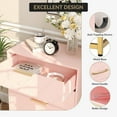 thumbnail image 4 of GAOMON Dressers, 4 Drawers, Pink, Wooden Storage Chest, Organizer Cabinet, Gold Handles, for Bedroom, Living Room, Entryway, Nursery, Modern Design, Easy Assembly, 4 of 8