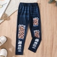 thumbnail image 5 of GYRATEDREAM Toddler Girls Jeans Pants Kids High Waisted Casual Loose Fit Embroidered Denim Pant Big Girls Baggy Wide Leg Jeans for 7-8Y Blue, 5 of 6
