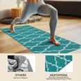 thumbnail image 4 of Teal Geometric Quatrefoil Pattern Hot Yoga Mat Towel Non Slip for Hot Yoga - Quick-Drying Yoga Mat Cover with 4 Corner Pockets with Travel Bag - Hot Yoga Towel Non Slip 70"x26", 4 of 6