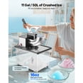 thumbnail image 3 of KFFKFF Commercial Ice Crusher 661LBS/H, 350W Electric Snow Cone Machine with 4 Blades, 2000RPM Stainless Steel Shaved Ice Machine with 11 Gal Crushed-Ice Box, 3 of 9