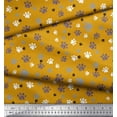 thumbnail image 3 of Soimoi Gold Rayon Fabric Paw Dog Fabric Prints By Yard 42 Inch Wide, 3 of 3