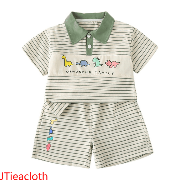 JTieacloth Boys Clothes 2 Piece Boys Summer Outfits Set Casual Toddler Clothes For 1 66Years Old,Sizes 3-4 Years(Green)