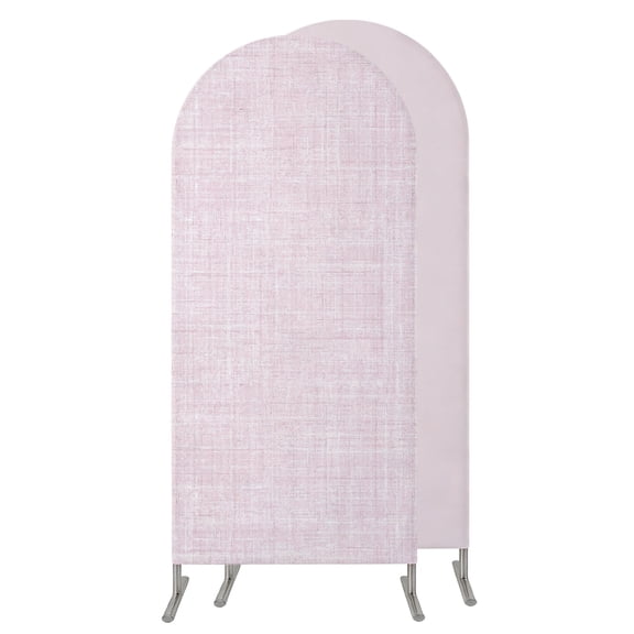 6.6FT Arch Backdrop Covers, Light Pink Wedding Arch Cover Stretchy, Farmhouse Vintage Pink Solid Color Modern Chiara Arches Backdrop Stand Covers for Birthday Baby Shower Party Banquet Decor