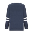 thumbnail image 6 of Women's Long Sleeve Shirts Color Block Casual Crew Neck Pullover Tops Basic Tee Shirt Spring Summer Trendy Clothes, 6 of 6