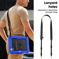 thumbnail image 6 of for iPad Pro 11 Inch (M4 2024/M5 2025) Case, 3in1 Heavy Duty Shockproof Tablet Case with Stand, Shoulder Strap, Blue, 6 of 6