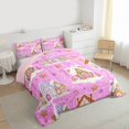 thumbnail image 3 of Manfei Cute Gingerbread House Bedding Comforter Set for Kids Girls, Microfiber Bedroom Decor, 2pcs Reversible, 3 of 8