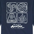 thumbnail image 3 of Avatar - The Last Airbender - Four Elements Inverse - Youth Long Sleeve Graphic T-Shirt, 3 of 5