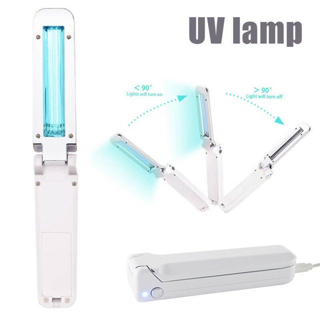 Lámpara de desinfección UV, lámpara de desinfección UV portátil, barra de desinfección UV plegable, barra de desinfección de bolsillo para viaje