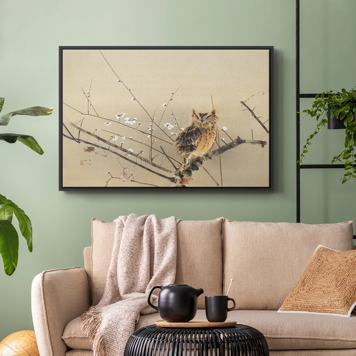 Vintage Landscape-MXVI By Wexford Home Framed in Black Wood Gallery Wrapped Canvas 27 in. x 41 in.