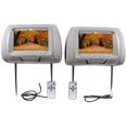 thumbnail image 1 of Tview T726PL-GR 7" Grey Pair (2) LCD Car Headrest TV Monitor w/ IR Transmitter, 1 of 7