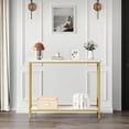 thumbnail image 2 of M optimized Console Table, Sofa Tables Narrow Entryway Table with Wood Shelf and Metal Frame, Behind Couch Table Industrial Hallway Table for Living Room Foyer Bedroom, 2 of 9