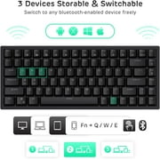 RK ROYAL KLUDGE RK84 RGB 75% Triple Mode BT5.0/2.4G/USB-C Hot Swappable Mechanical Keyboard, 84 Keys Wireless Gaming Keyboard, Tactile Brown Switch