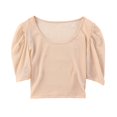 thumbnail image 5 of HGIEYS Women's Short Sleeve Mesh Top See Through T-Shirt Sexy Sheer Crop Tops, 5 of 5