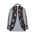 thumbnail image 3 of Dog Paw Print Black Pattern Backpack for School, Cute School Bag with Adjustable Shoulder Straps and Padded Back, 15.3"x11"x6.7", 3 of 5