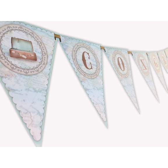 Travel Shower Banner Pennant Congratulations Banner