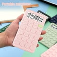 thumbnail image 5 of Nkmbld Handheld Calculator Basic Standard Calculator 8 Digit with Large LCD Display Round Button Candy Color Office Calculator with Big Buttons, Pink, 5 of 8