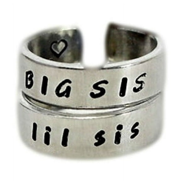 Sisters Ring Set, Big Sis Lil Sis Rings, Big Sister Little Sister Rings, Sist...