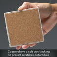 thumbnail image 7 of CounterArt Natural Travertine 4 Pack Absorbent Stone Coaster, 7 of 7