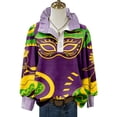 thumbnail image 5 of Mardi Gras Shirt Women Casual Long Sleeve Crewneck Sweatshirt Carnival Tees, 5 of 5