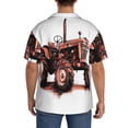 thumbnail image 3 of Gukieu Farm Tractor Print Men's Short-sleeved Shirts, Button-down Pocket Shirts, T-shirts, Beach Vacation Travel Summer Clothing-Small, 3 of 5