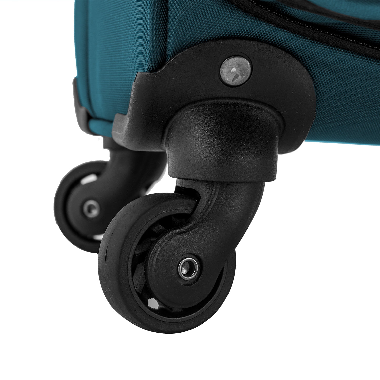 U.S. Traveler Anzio Softside Expandable Spinner Luggage, Teal, 26" Checked Medium