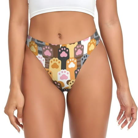 Sigee Cat Paw (2) for Women s G-String Sexy  Low Rise  Soft Lace Perfect for Special Occasions-Small