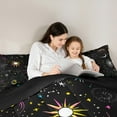 thumbnail image 6 of Castle Fairy Starry Sky 3-Piece Full Size Comforter Sets,Galaxy Universe Bedding Comforter Set,Psychedelic Constellations Lightweight Bedding Sets,Microfiber Children Bedroom Decor,Reversible, 6 of 9