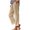 Khaki, variant on Vivianyo HD Women's Linen Pull On Casual Long Pants, Fall Lightweight Elastic Waist Straight Leg Full Length Trousers for Travel Daily Casual Wear, Sizes S-5XL