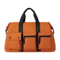thumbnail image 1 of Bolsa de gimnasia Bolsa de lona para hombres multipropósito, liviano con bolsillo de bolsillo portátil de semanario para el gimnasio de entrenamiento Naranja, 1 of 8