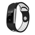 thumbnail image 1 of Soft Silicone Replacement Sport Band Bracelet Large Size Spare Strap For Fitbit Charge 2 Color:Black white, 1 of 8