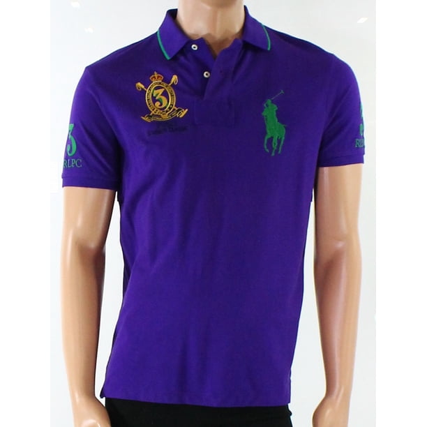 black and purple ralph lauren polo shirt