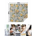 thumbnail image 4 of Yellow Rose Cloth Napkins Set of 4 Reusable Dinner Napkins, Vintage Country Botanical Floral Vines Cocktail Napkin Washable Table Napkins for Wedding/Holiday Party/Baby Shower 20"x20", 4 of 7