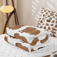 thumbnail image 5 of Erosebridal Cute Cartoon Capybara Zipper Queen Comforter Set with Fitted Sheet and 2 Pillowcases,Water Animal Zipper Bedding Set For Girls,Reversible,4pcs, 5 of 7