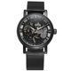 thumbnail image 1 of WINNER Reloj de pulsera masculino con correa de malla de acero mecánico ahuecado impermeable (negro), 1 of 2