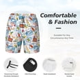thumbnail image 5 of Fotbe Stamp Men’s Swim Trunks Quick Dry Swim Shorts Board Shorts with Mesh Lining-Small, 5 of 9
