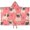 Pug and Love, variant on Paw Prints Hooded Bath Towel,50"x30" for Ages 3 To 12 Kids, Quick Dry Lightweight Soft Microfiber Hood Beach Towel Cover Up for Kids