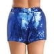 thumbnail image 4 of Pantalones calientes de lentejuelas brillantes para mujer, pantalones cortos brillantes con forro completo para baile en barra, pantalones cortos con lentejuelas, traje escenario baile Club Rave, 4 of 5