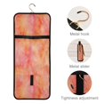 thumbnail image 4 of 3-Piece Travel Toiletry Bag Set, Hanging Wash Bag with Makeup Bag & Brush Case,Waterproof Cosmetic Organizer for Travel, Gym & Home Orange Tie-dye Firework, 4 of 10