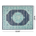 thumbnail image 7 of Catalopa Indoor/Outdoor 7'10" x 10' Modern Area Rug, Blue and Ivory, 7 of 7