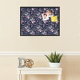 thumbnail image 3 of PinPix 28x20 Custom Cork Bulletin Board Vintage Japanese Floral Navy Poster Board Has a Fabric Style Canvas Finish, Framed in Vintage Japanese Floral Navy, by ArtToFrames (PinPix-1542), 3 of 5
