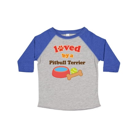 

Inktastic Pitbull Terrier Loved by a (Dog Breed) Gift Toddler Boy or Toddler Girl T-Shirt