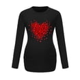 thumbnail image 3 of Youmylove Women Maternity Irregular Printed Hem Tshirt Casual Long Sleeve Crew Neck Basic Nursed T-Shirt Tee Shirts Top Breastfeeding Comfy, 3 of 3