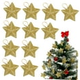 thumbnail image 6 of HAMPPLIES Christmas Tree Decoration Ornament 30Pcs Golden Glitter Star Pendants for Indoor Use, 6 of 7