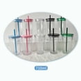 thumbnail image 2 of Soidarity Taza de paja transparente de doble capa de 770ml, botella de agua reutilizable con tapa, Picnic, Camping, senderismo, ciclismo, taza para beber Ropa Deportiva, Zapatos Verde 710ml Soidarity OD027967-01, 2 of 6