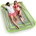 thumbnail image 1 of X-Large lime w reflective baseInflatable Tanning Pool Lounger Float - 4 in 1 Sun Tan Tub Sunbathing Lounge Raft Floatie Toys Water Filled Bed Mat Pad for Kids Adult Blow Up Kiddie Ball Pit Pool (XL), 1 of 6