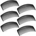 thumbnail image 1 of 6 paquetes de peine de giro francés, peines laterales de plástico SourceTon con peine de 29 dientes, peines de pinza para el cabello para accesorios de cabello fino para mujeres, color negro, 1 of 5