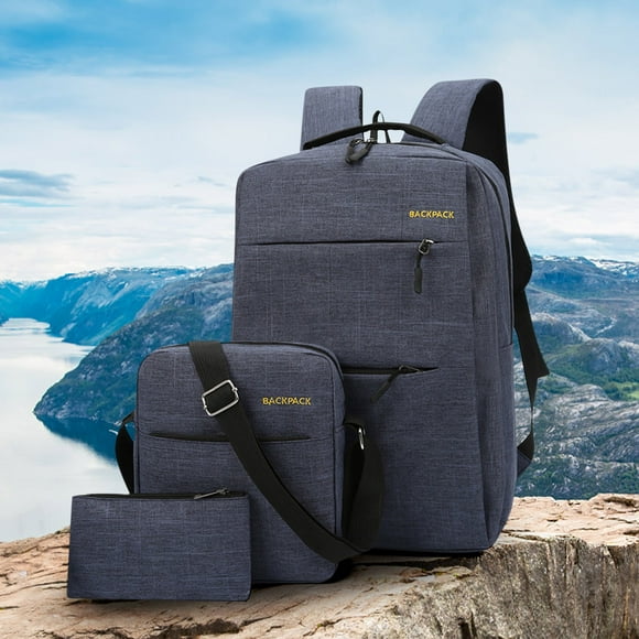 Travel Laptop Backpack Large Women's Men's Travel Backpack 17 In Business Backpack With Crossbody And Coin Purse College Bag Three Piece Travel Essentials Bag
