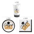 thumbnail image 3 of Fun Express Congrats Grad Disposable Tableware Kits for 150 Guests - Bulk 500 Pc, 3 of 3